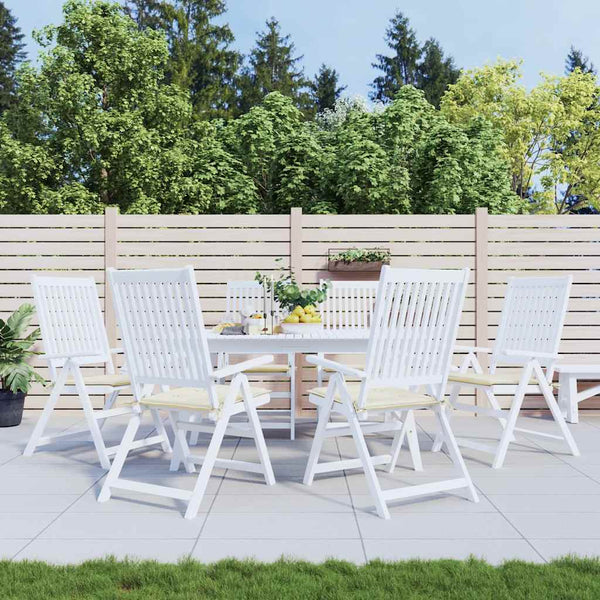 Gartenstuhl-Kissen 6 Stk. Creme 50x50x2 cm Oxford-Gewebe