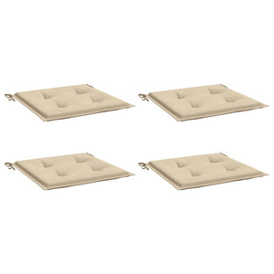 Gartenstuhl-Kissen 4 Stk. Beige 50x50x4 cm Oxford-Gewebe