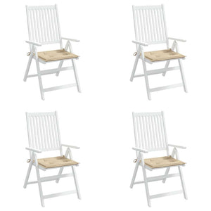 Gartenstuhl-Kissen 4 Stk. Beige 50x50x4 cm Oxford-Gewebe