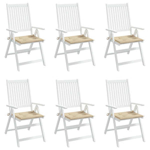 vidaXL Coussins de chaise de jardin 6 pcs Beige 50x50x4 cm Tissu Oxford