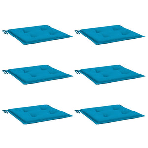Gartenstuhl-Kissen 6 Stk. Blau 50x50x4 cm Oxford-Gewebe