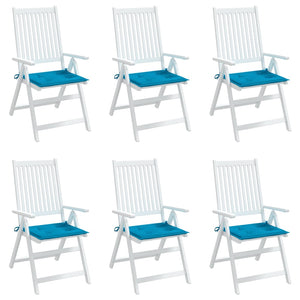 Gartenstuhl-Kissen 6 Stk. Blau 50x50x4 cm Oxford-Gewebe