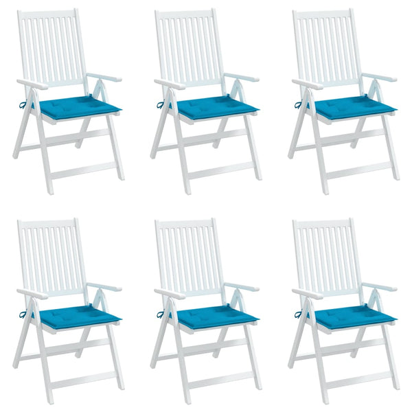 Gartenstuhl-Kissen 6 Stk. Blau 50x50x4 cm Oxford-Gewebe