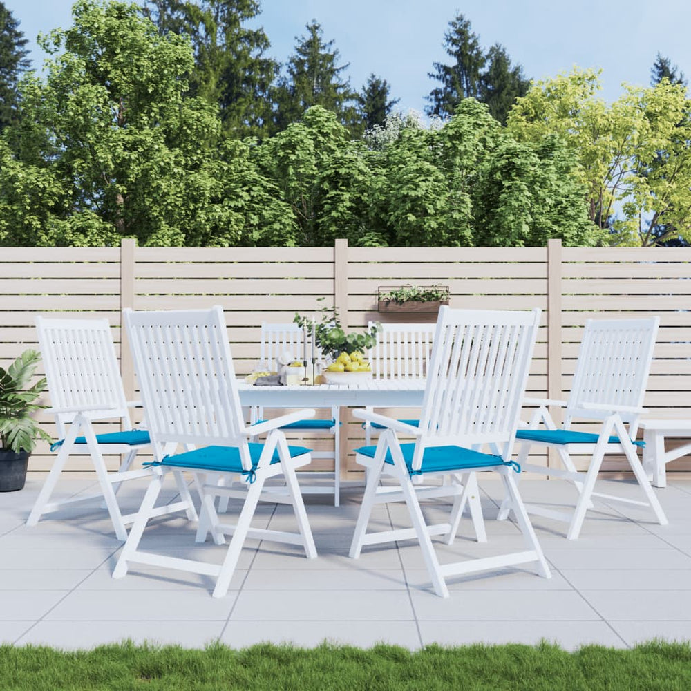 vidaXL Garden Chair Cushions 6 pcs Blue 50x50x4 cm Oxford Fabric