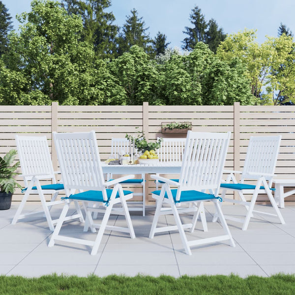 Gartenstuhl-Kissen 6 Stk. Blau 50x50x4 cm Oxford-Gewebe