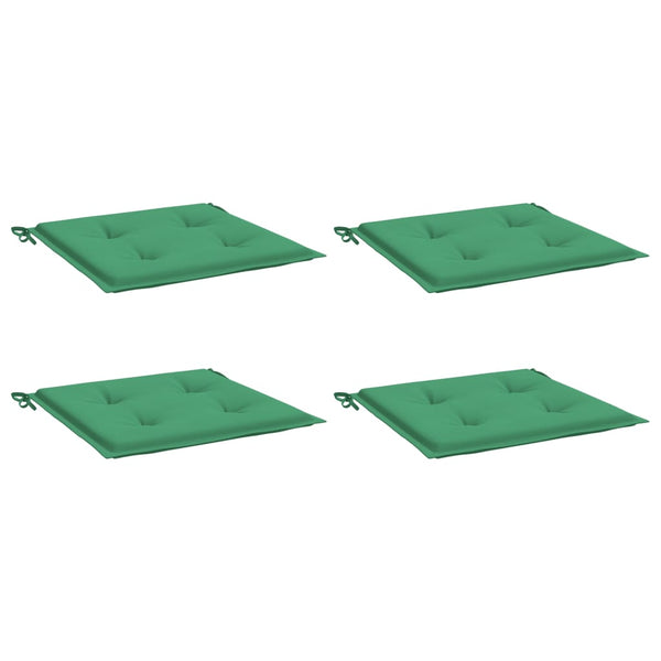 vidaXL Coussins de chaise de jardin 4 pcs Vert 50x50x4 cm Tissu Oxford