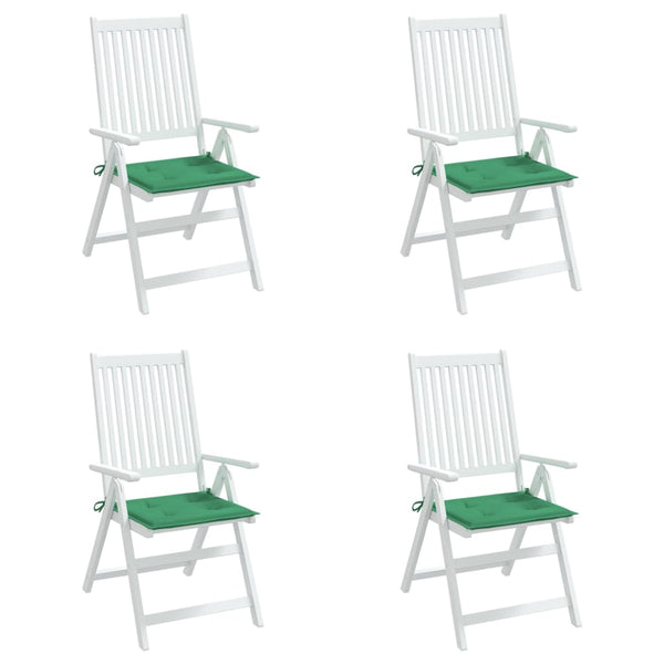 vidaXL Coussins de chaise de jardin 4 pcs Vert 50x50x4 cm Tissu Oxford