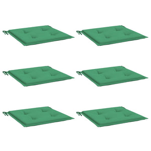 vidaXL Coussins de chaise de jardin 6 pcs Vert 50x50x4 cm Tissu Oxford