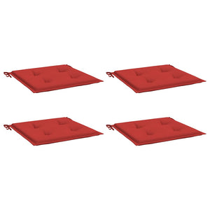 Gartenstuhl-Kissen 4 Stk. Rot 50x50x4 cm Oxford-Gewebe