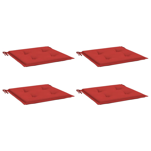 Gartenstuhl-Kissen 4 Stk. Rot 50x50x4 cm Oxford-Gewebe