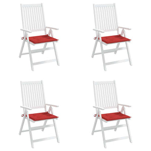 Gartenstuhl-Kissen 4 Stk. Rot 50x50x4 cm Oxford-Gewebe