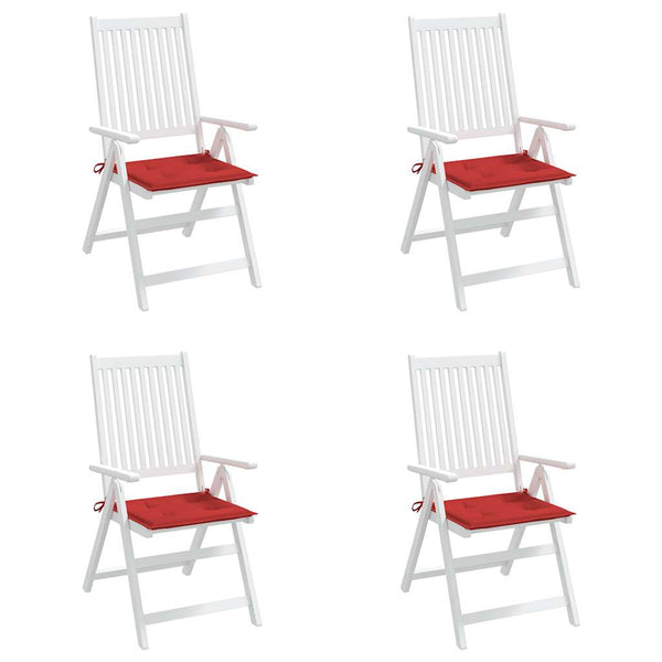 Gartenstuhl-Kissen 4 Stk. Rot 50x50x4 cm Oxford-Gewebe