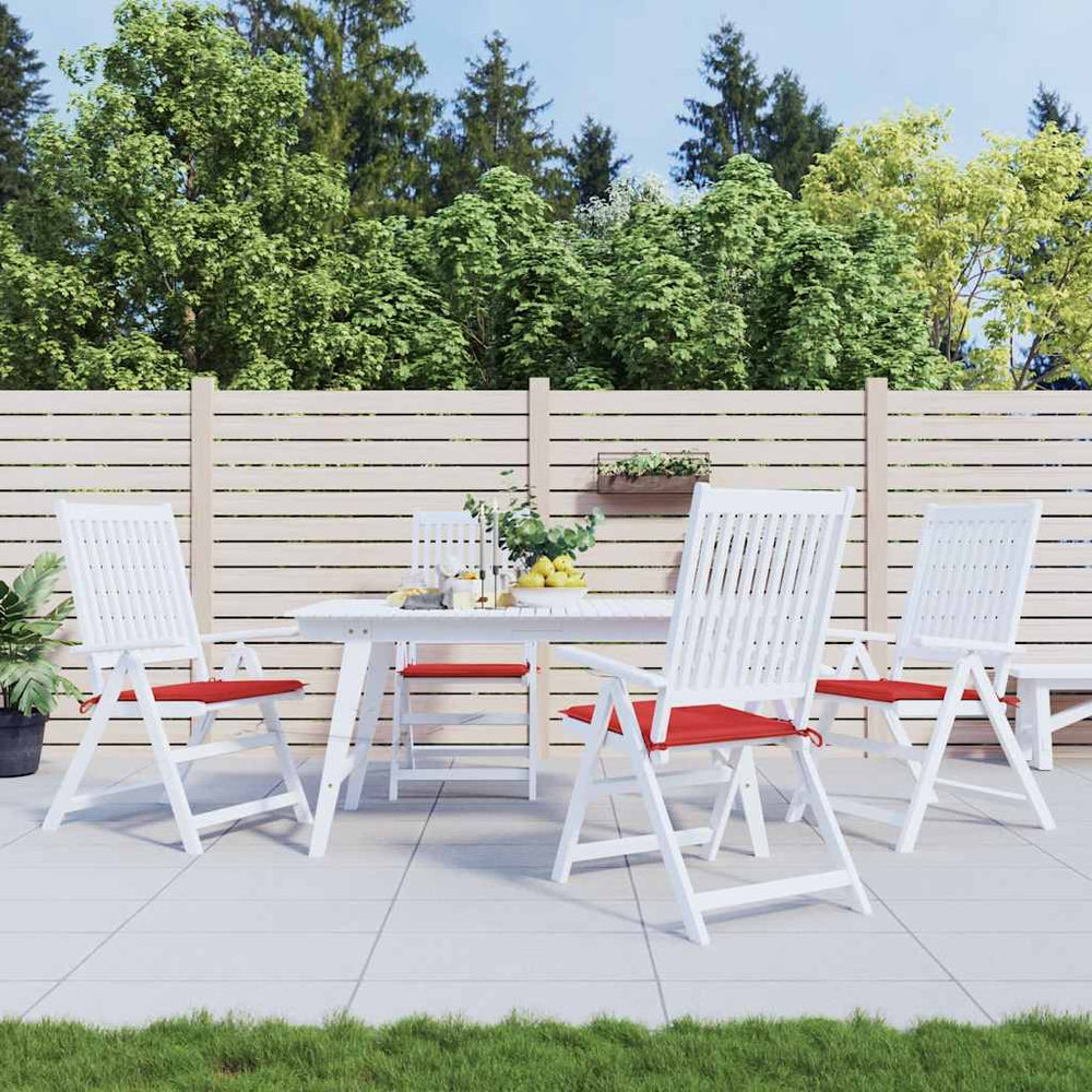 vidaXL Garden Chair Cushions 4 pcs. Red 50x50x4 cm Oxford Fabric