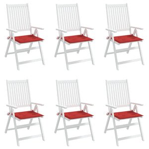 Gartenstuhl-Kissen 6 Stk. Rot 50x50x4 cm Oxford-Gewebe