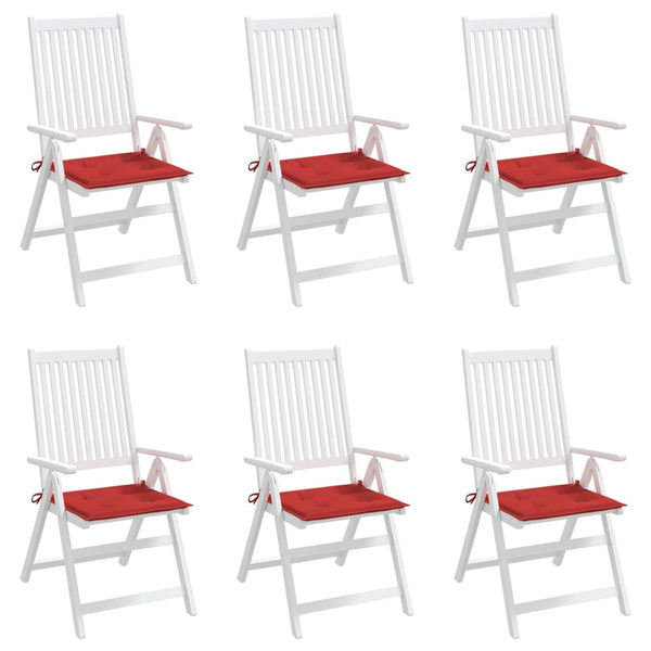 Gartenstuhl-Kissen 6 Stk. Rot 50x50x4 cm Oxford-Gewebe