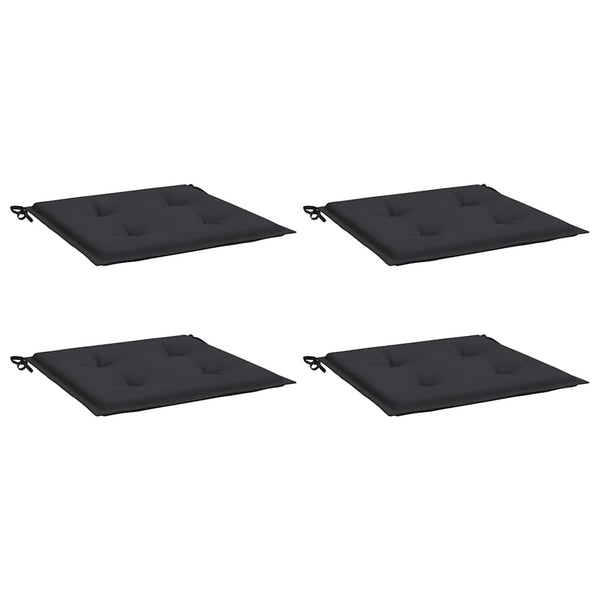 vidaXL Coussins de chaise de jardin 4 pcs Noir 50x50x3 cm Tissu Oxford