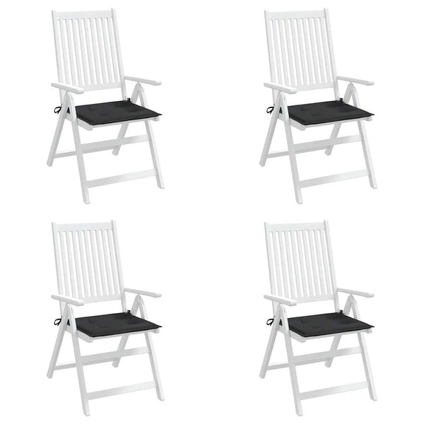 vidaXL Coussins de chaise de jardin 4 pcs Noir 50x50x3 cm Tissu Oxford