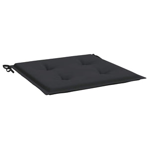 vidaXL Coussins de chaise de jardin 4 pcs Noir 50x50x3 cm Tissu Oxford