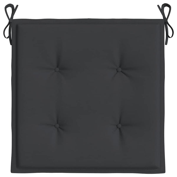 vidaXL Coussins de chaise de jardin 4 pcs Noir 50x50x3 cm Tissu Oxford