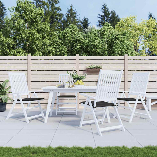vidaXL Coussins de chaise de jardin 4 pcs Noir 50x50x3 cm Tissu Oxford