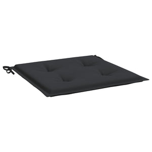 Gartenstuhl-Kissen 6 Stk. Schwarz 50x50x4 cm Oxford-Gewebe