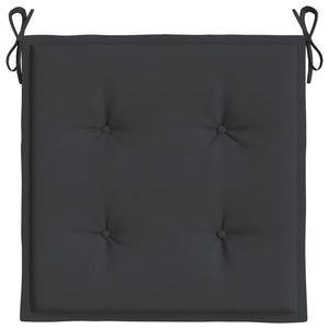 Gartenstuhl-Kissen 6 Stk. Schwarz 50x50x4 cm Oxford-Gewebe