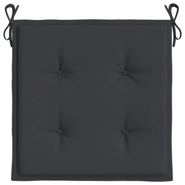 Gartenstuhl-Kissen 6 Stk. Schwarz 50x50x4 cm Oxford-Gewebe