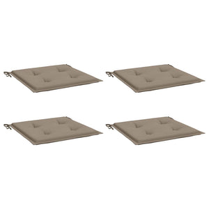 Gartenstuhl-Kissen 4 Stk. Taupe 50x50x4 cm Oxford-Gewebe