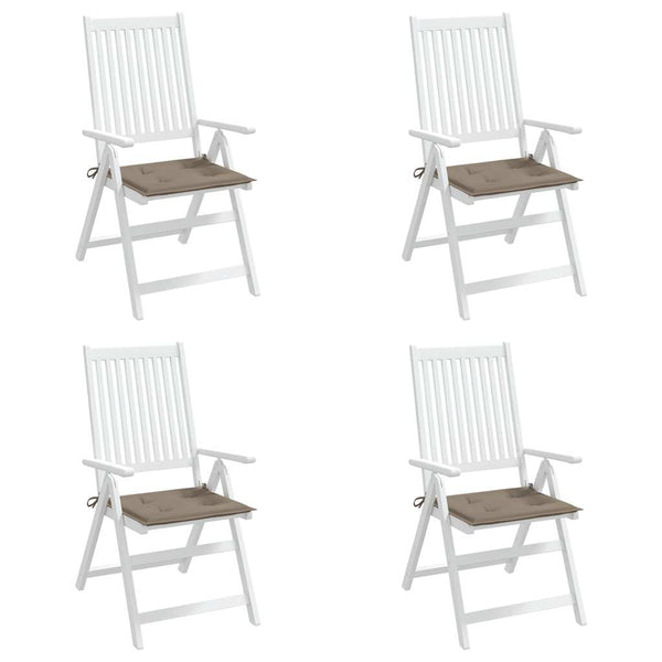 Gartenstuhl-Kissen 4 Stk. Taupe 50x50x4 cm Oxford-Gewebe