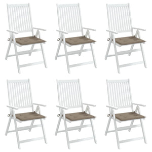Gartenstuhl-Kissen 6 Stk. Taupe 50x50x4 cm Oxford-Gewebe