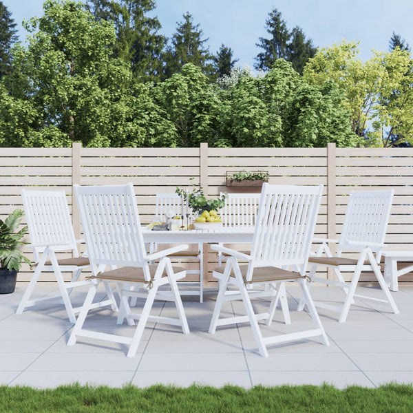 Gartenstuhl-Kissen 6 Stk. Taupe 50x50x4 cm Oxford-Gewebe