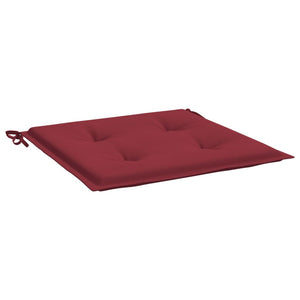 vidaXL Coussins de chaise de jardin 4 pcs Rouge vin 50x50x4 cm Tissu Oxford