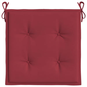 vidaXL Coussins de chaise de jardin 4 pcs Rouge vin 50x50x4 cm Tissu Oxford