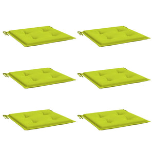 Gartenstuhl-Kissen 6 Stk. Knallgrün 50x50x4 cm Oxford-Gewebe