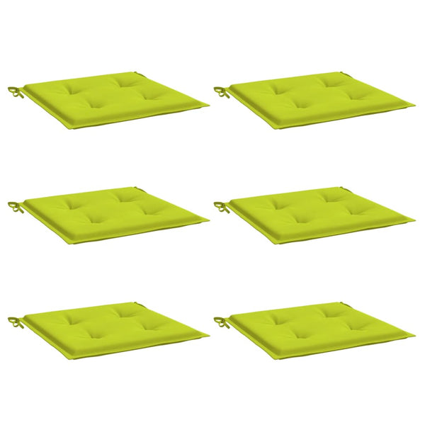 Gartenstuhl-Kissen 6 Stk. Knallgrün 50x50x4 cm Oxford-Gewebe