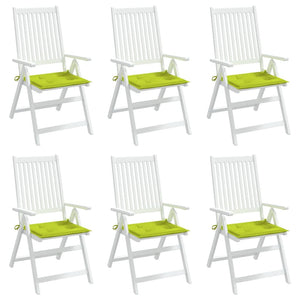 Gartenstuhl-Kissen 6 Stk. Knallgrün 50x50x4 cm Oxford-Gewebe