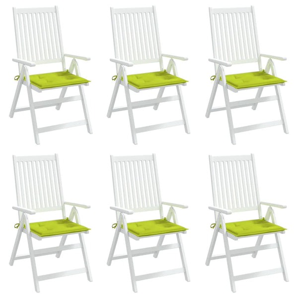 Gartenstuhl-Kissen 6 Stk. Knallgrün 50x50x4 cm Oxford-Gewebe