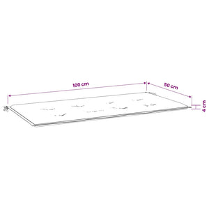 Gartenbank-Auflage Weinrot 100x50x4 cm Oxford-Gewebe