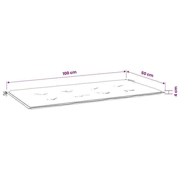 Gartenbank-Auflage Weinrot 100x50x4 cm Oxford-Gewebe