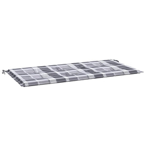 Gartenbank-Auflage Grau Karomuster 100x50x3 cm Oxford-Gewebe