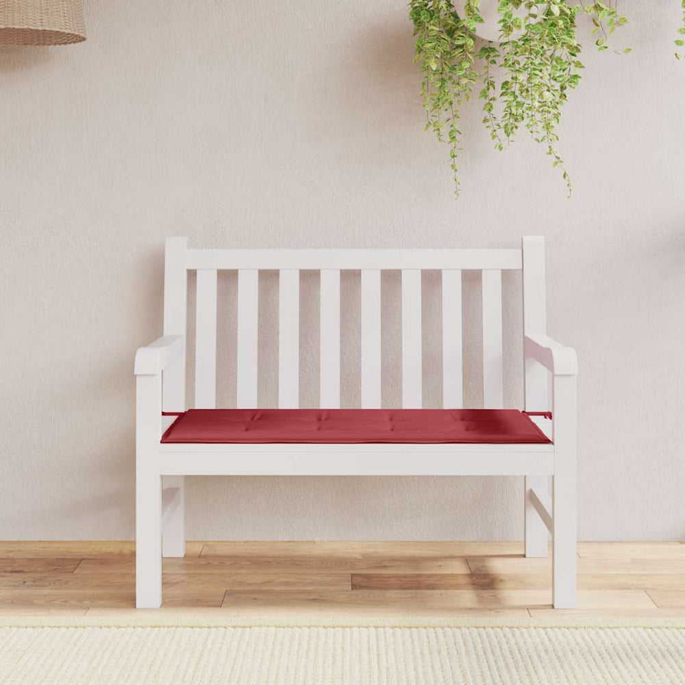 vidaXL Garden Bench Cushion Wine Red 120x50x4 cm Oxford Fabric
