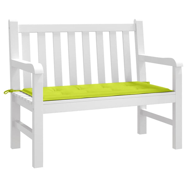 vidaXL Coussin de banc de jardin vert clair 120x50x4 cm Tissu Oxford