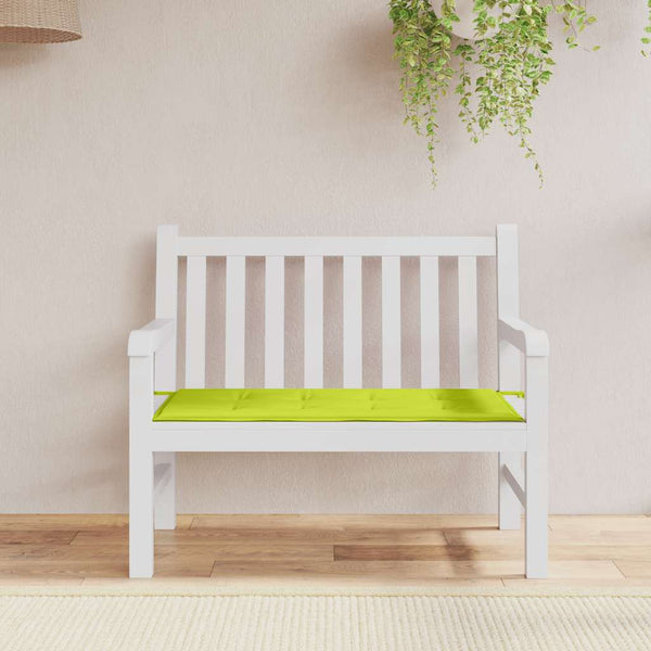 vidaXL Coussin de banc de jardin vert clair 120x50x4 cm Tissu Oxford