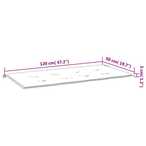 Gartenbank-Auflage Rot Karomuster 120x50x3 cm Oxford-Gewebe