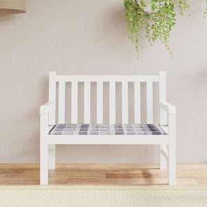 Gartenbank-Auflage Grau Karomuster 120x50x4 cm Oxford-Gewebe