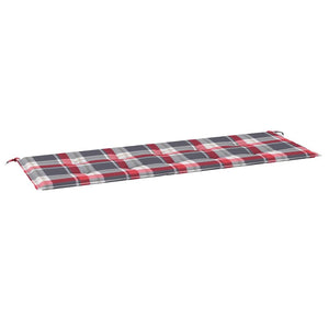 Gartenbank-Auflage Rot Karomuster 150x50x4 cm Oxford-Gewebe