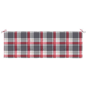 Gartenbank-Auflage Rot Karomuster 150x50x4 cm Oxford-Gewebe