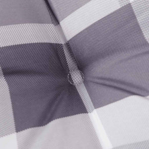 Gartenbank-Auflage Grau Karomuster 180x50x4 cm Oxford-Gewebe