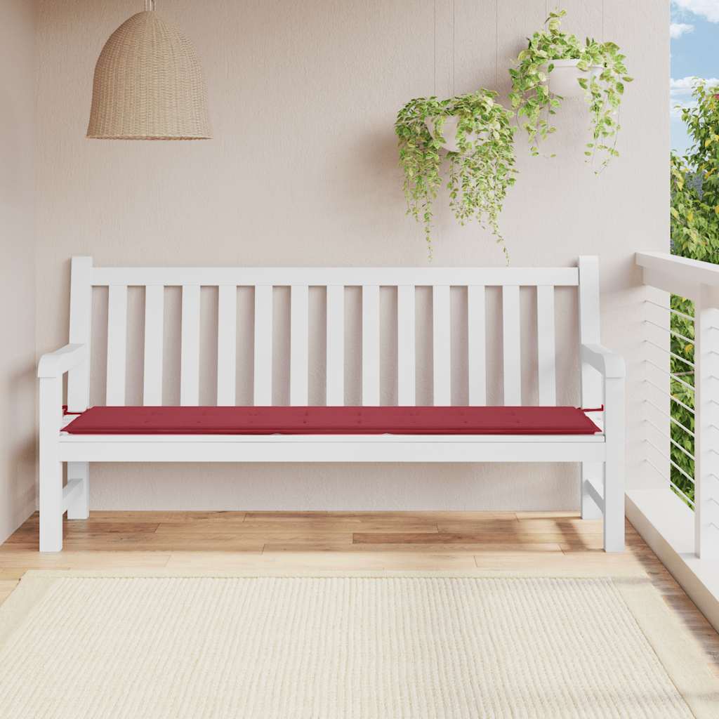 Gartenbank-Auflage Weinrot 200x50x4 cm Oxford-Gewebe