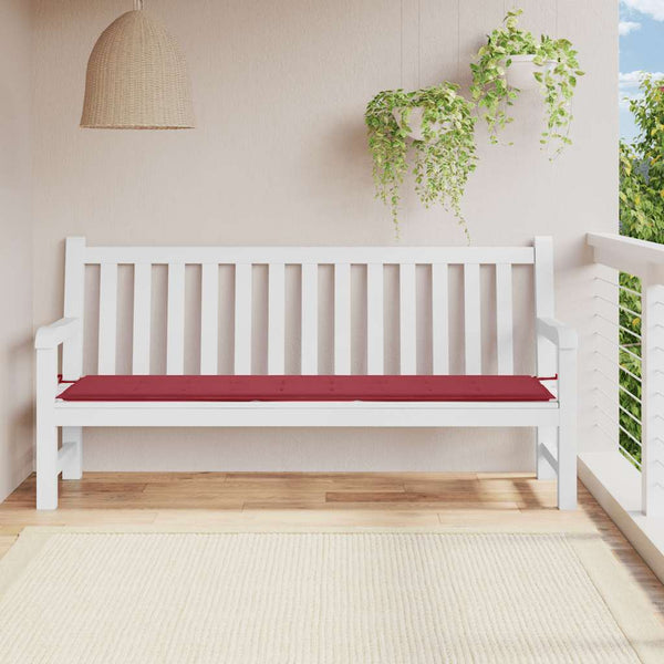 Gartenbank-Auflage Weinrot 200x50x4 cm Oxford-Gewebe